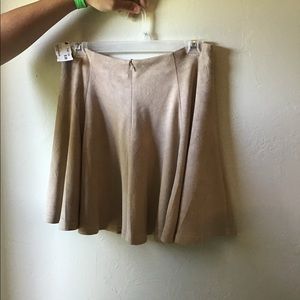 Tan velvet skirt